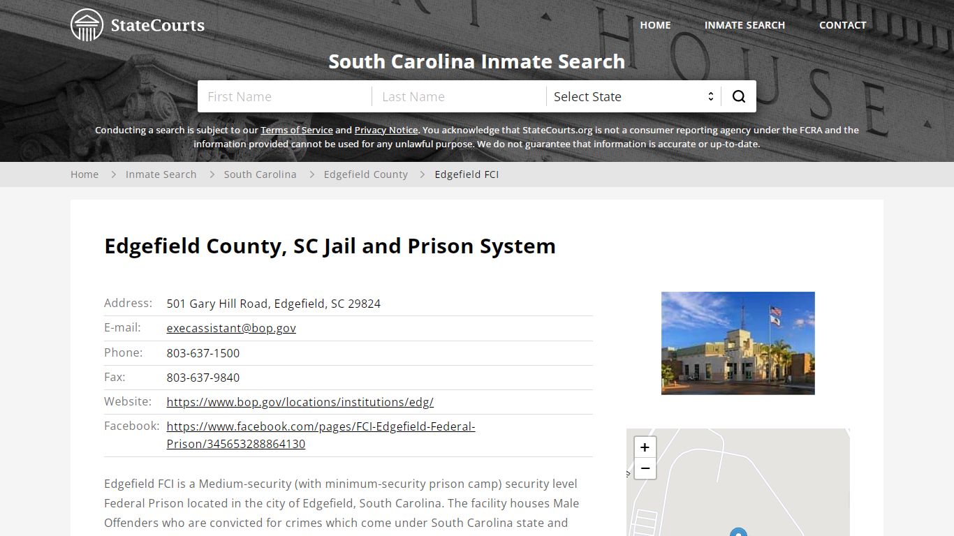 Edgefield County, SC Jail and Prison System - State Courts